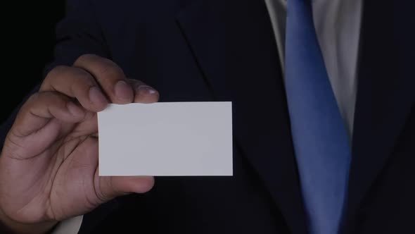 Displaying a Blank Business Card