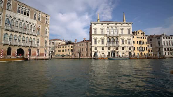 Stabilized Shot of Venice Grand Canal in Italy