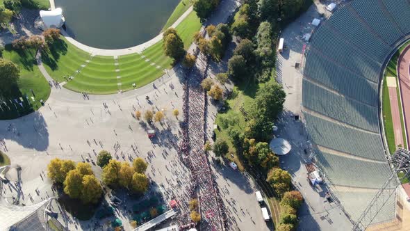 Munich Marathon 2019 Drone Hover Over Runners