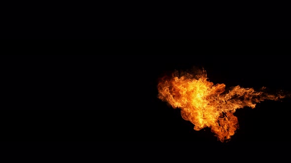 Fire Flame Shooting with High Speed Camera at 1000Fps