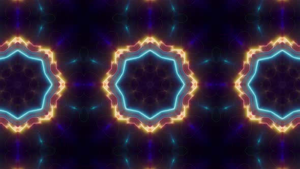 Multi Colored Light Beam Kaleidoscope Vj Background Loop 4K 09