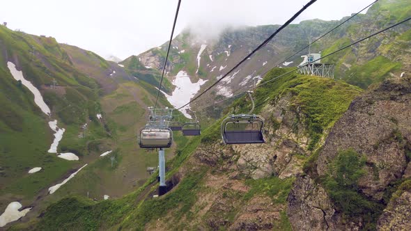 Cable Lift in the Mountains