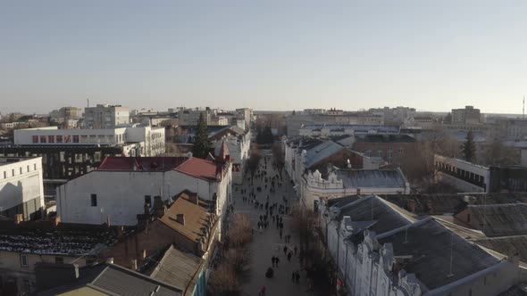 Aerial View Of Mikhailovskaya Street Zhytomyr