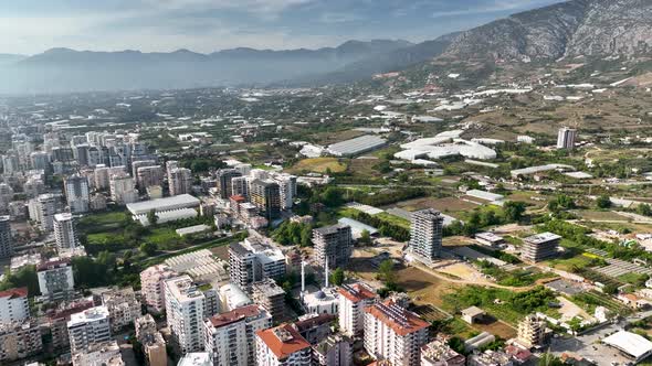 Mahmutlar Aerial view 4 K Turkey Alanya