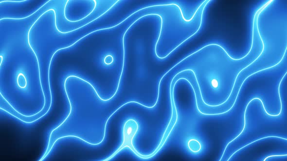 Abstract glowing liquid wavy line 4k. Blue color abstract background. Vd 278