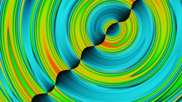 Abstract multi-colored shimmers of circles in green blue colors