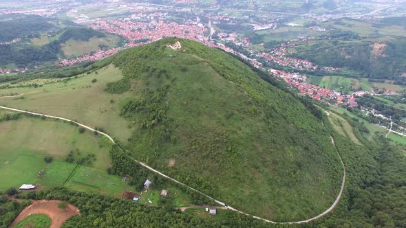 Aerial view of Bosnian pyramids