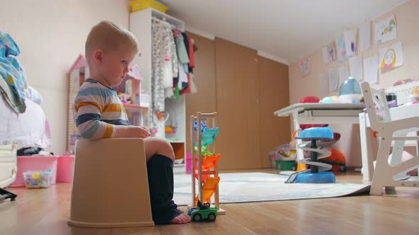 Potty Boy With Toys