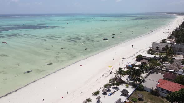 Zanzibar Tanzania  Kitesurfing Near the Shore