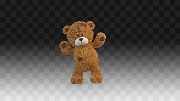 Teddy Bear Dancing and Cheering