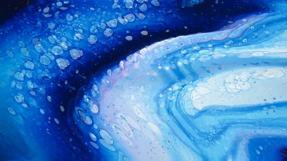 An acrylic pouring artwork which is animated to flow