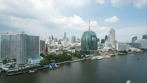 Beautiful building architecture around Bangkok city in Thailand