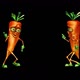 Two Carrots  Looped Dance with Alpha Channel and Shadow - VideoHive Item for Sale