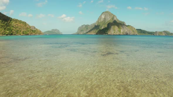 Seascape with Tropical Islands El Nido Palawan Philippines alt