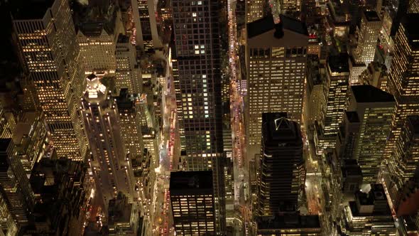 Establishing Shot Manhattan New York City Skyline Business District