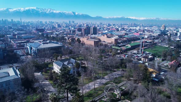 Cityscape of Santiago capital city of Chile South America country.