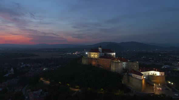 Beautiful Castle in Ukraine at the Night