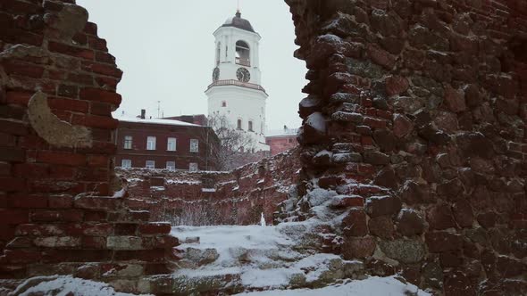 Clock Tower From the Window of the Destroyed Church