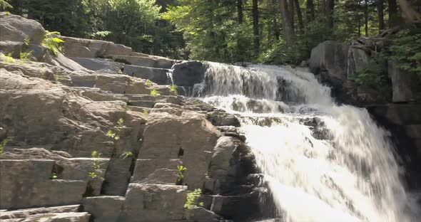 Water pouring over Little Wilson Falls on the Appalachian Trail.