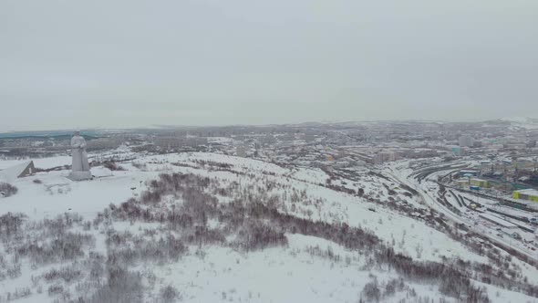 Aerial View of Alyosha Memorial Murmansk