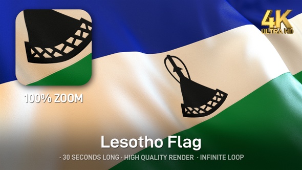 Lesotho Flag - 4K