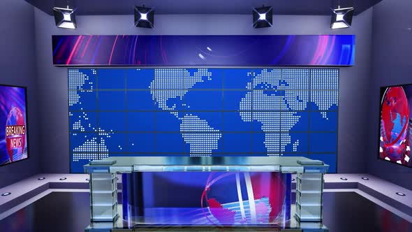Videohive 3d Virtual News Studio Broadcaster Table With News Background 2 Zip Updated Nulled Free Download