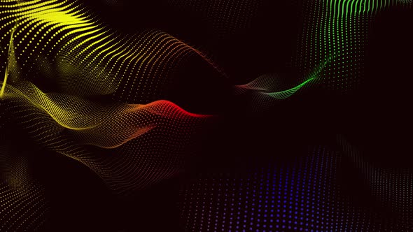 Abstract particle tech swirly line animation 4k background