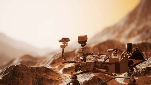 Curiosity Mars Rover Exploring the Surface of Red Planet