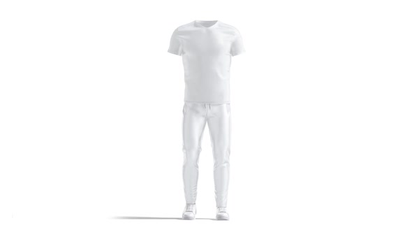 Blank white sport uniform, looped rotation