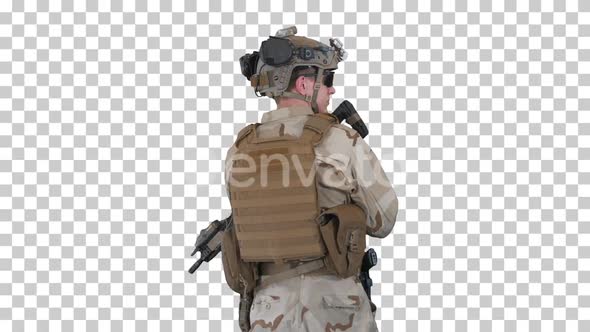 Fully Equipped Solder Holding Assault, Alpha Channel