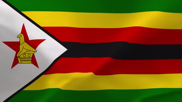 Zimbabwe Waving Flag Animation 4K Moving Wallpaper Background