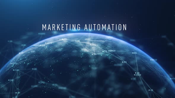 Global Abstract Cyber Earth Marketing Automation