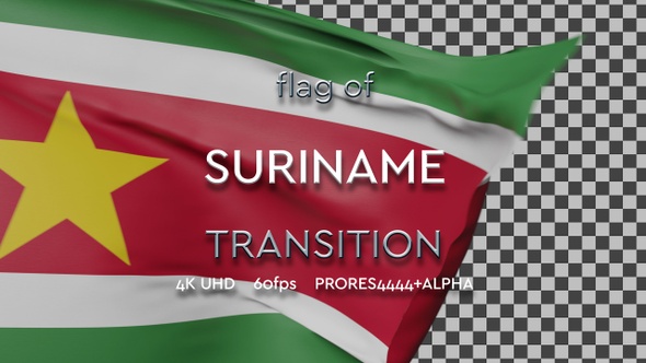 Flag of Suriname transition | UHD | 60fps