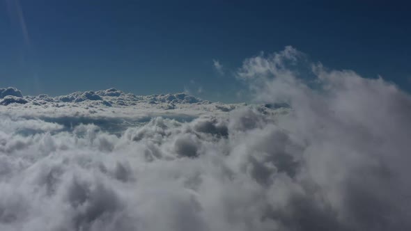 Aerial View of Clouds at Sunrise