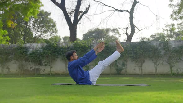 Man doing yoga