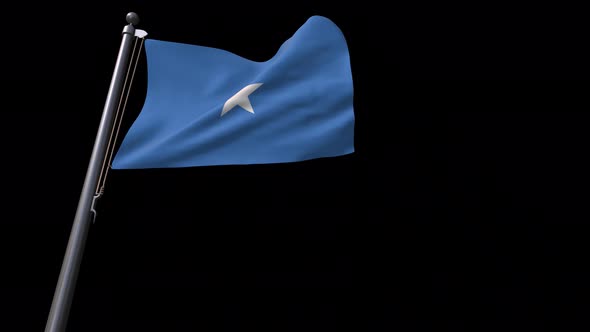 Somalia Flag With Alpha Channel  4K