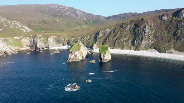 Fylig Above the Southern Centre and Jenga Stack at Glenlough Bay Between Port and Ardara in County