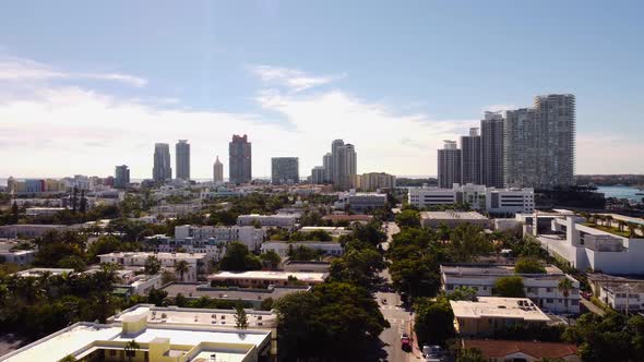 Aerial Rising Footage Miami Beach Neighborhoods