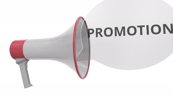 Loudspeaker with PROMOTION Message on Speech Bubble