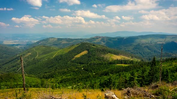 Clouds over Beskid Mountains