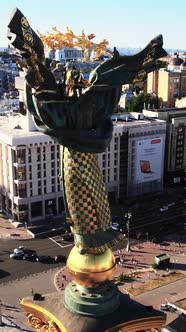 Monument in the Center of Kyiv Ukraine