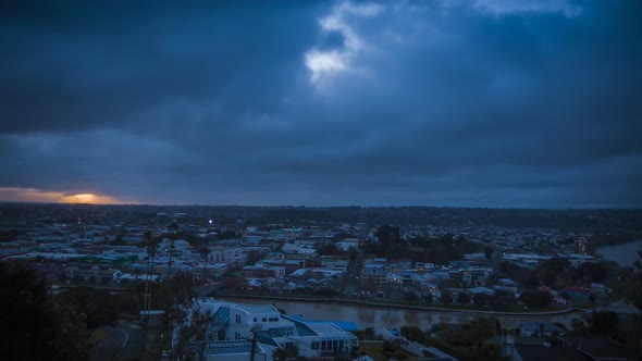 Nightfall in Whanganui New Zealand