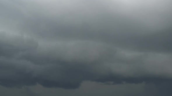 The movement and change in the shape of thunderclouds.