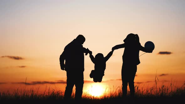 Silhouette Happy Family