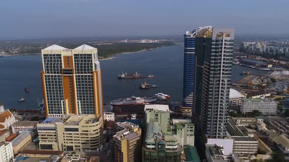 Aerial view of Dar es Salaam city