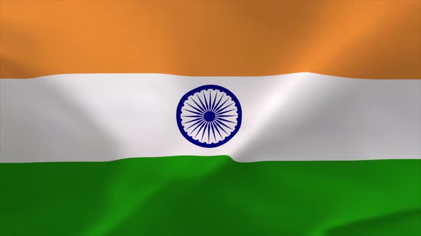 India Waving Flag Animation 4K Moving Wallpaper Background