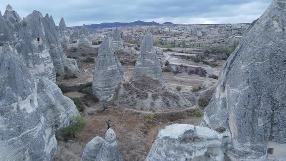 Cappadocia Landscape Aerial View. Turkey. Goreme National Park