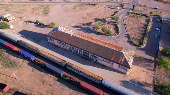 The Train is Traveling By Rail