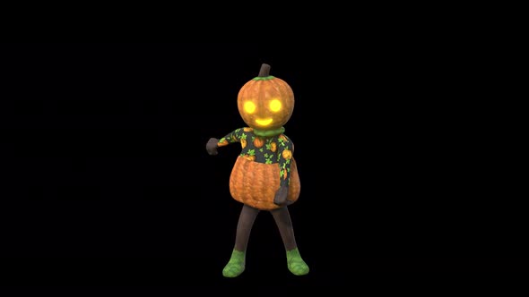 Pumpkin Girl Dance 1 – Halloween Concept