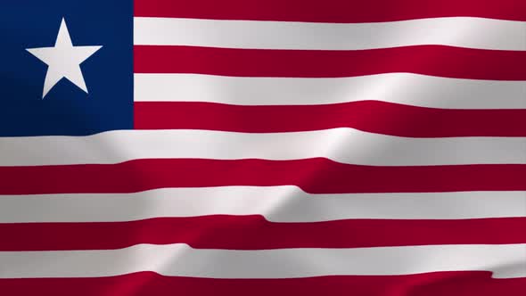 Liberia Waving Flag Animation 4K Moving Wallpaper Background